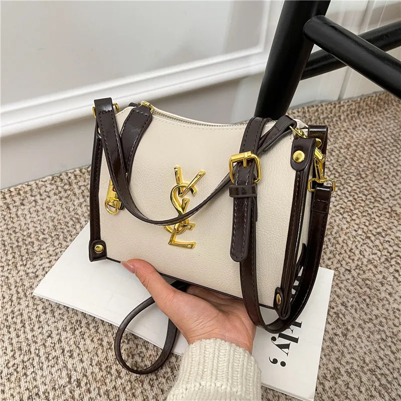 2026 New Korean Style Retro Mini Square Crossbody Bag Shoulder Top Handle Purse Textured Everyday Tote for Women