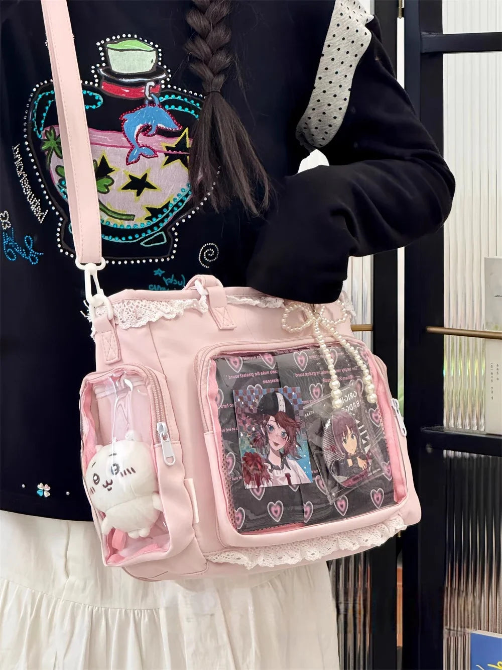 Ballet Girl Large Appetite Itabag Japanese Two-Dimension Single Shoulder Crossbody Bag Gift For Friends Women'S Handbag
