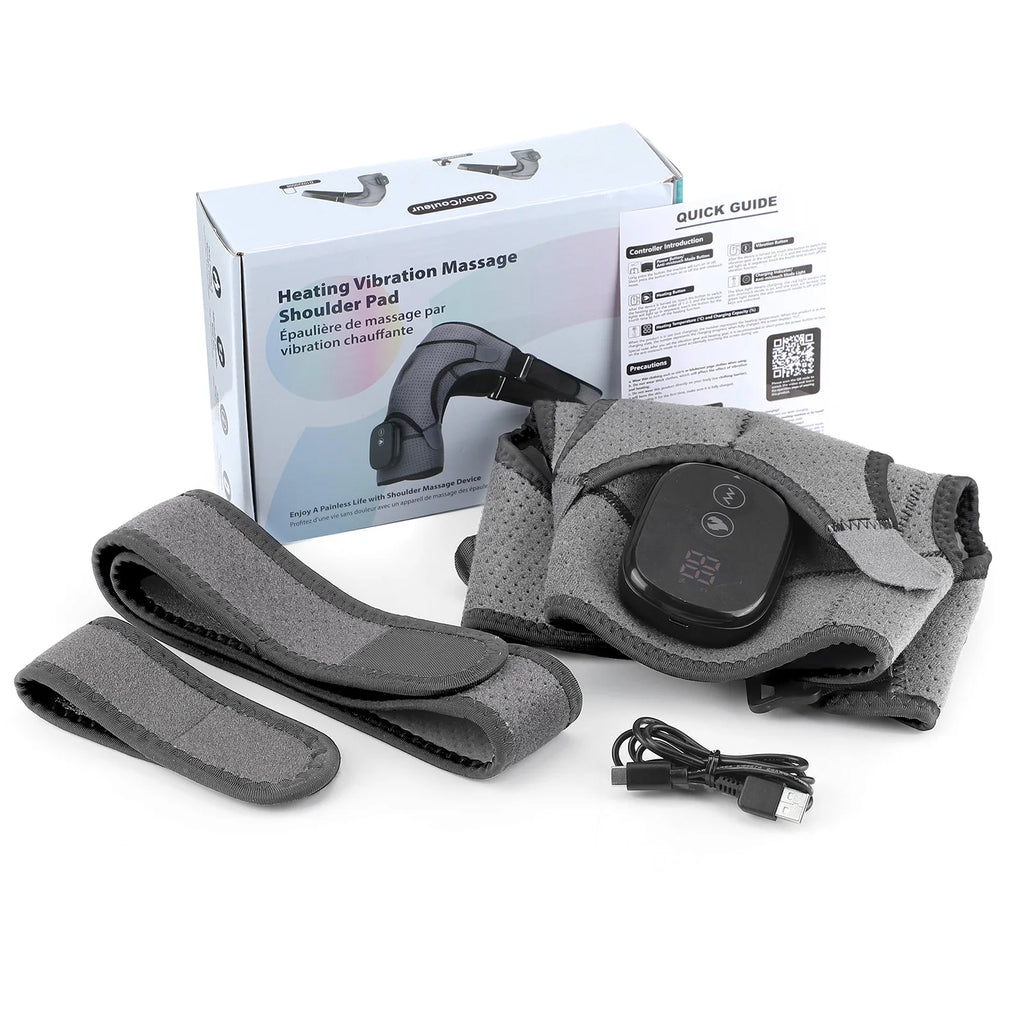 Vibration Shoulder Steamer Belt Heated Shoulder Warmer Massager Electric Smart Massage Machine Temperature Adjust