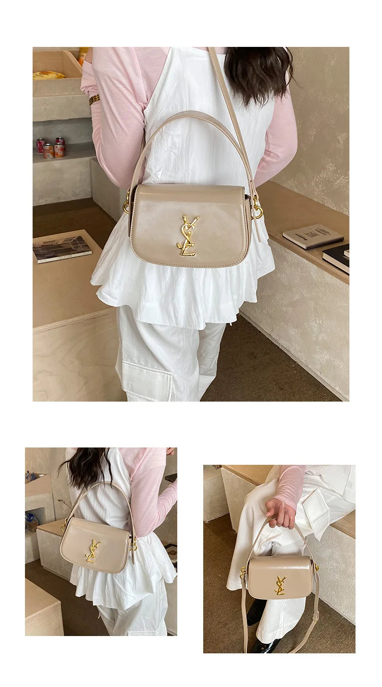 Classic Trendy Paris Inspired Diaper Bag For Women Elegant Textured Leather Crossbody Handbag Large Capacity Retro Tote