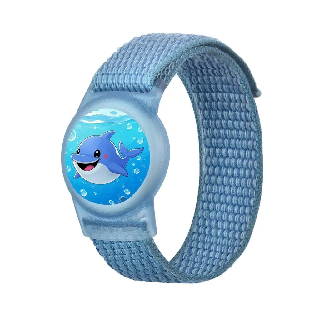 Waterproof Airtag Bracelet for Kids Soft Nylon Hidden Air Tag Wristband Full Cover Lightweight  Band for Toddler Child
