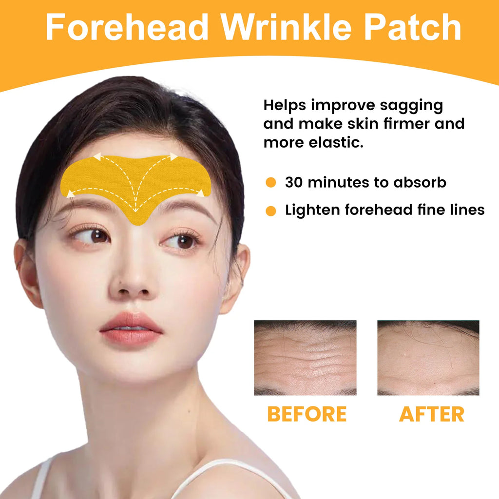 EELHOE Forehead Wrinkle Patch Lift Firming Skin Lightening Face Wrinkle Gel Patches Collagen Fade Fine Lines Facial Mask Care