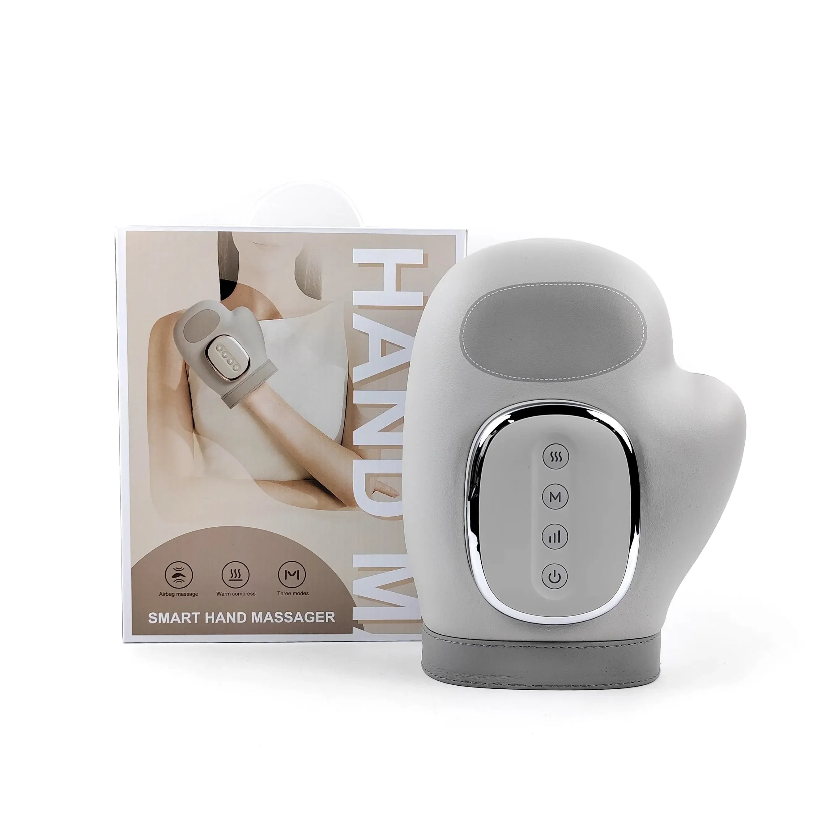 Hand Massager with Heat and Airbag Compression Carpal Tunnel Wrist Finger Kneading Massage Device Electric Vibration Gloves