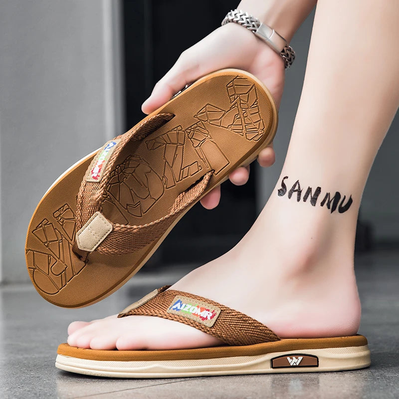 Men's Flip-Flops Are a Popular Fashion Item, Flat, Soft, Comfortable, Simple, and Suitable for Outdoor Wear