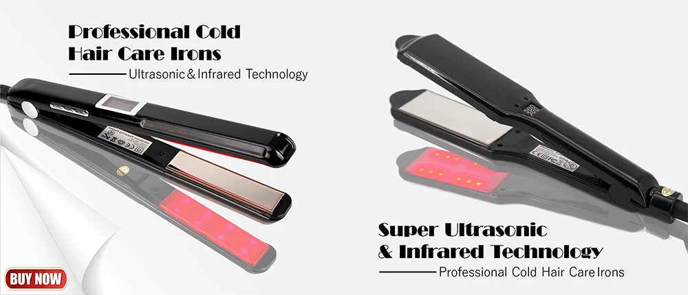 Korean Hair Straightener Keratin Treatment Floating Wide Plate Ceramic Flat Iron Dual Voltage Hair Curling Iron Salon Styler