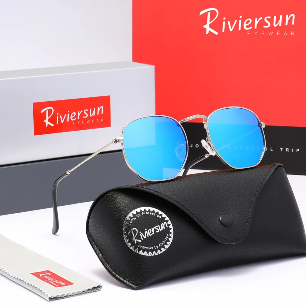 Classical Business Male Sunglasses Men Women Driving Outdoor Travel Round Frame Causal Anti-glare Retro Eyeglasses