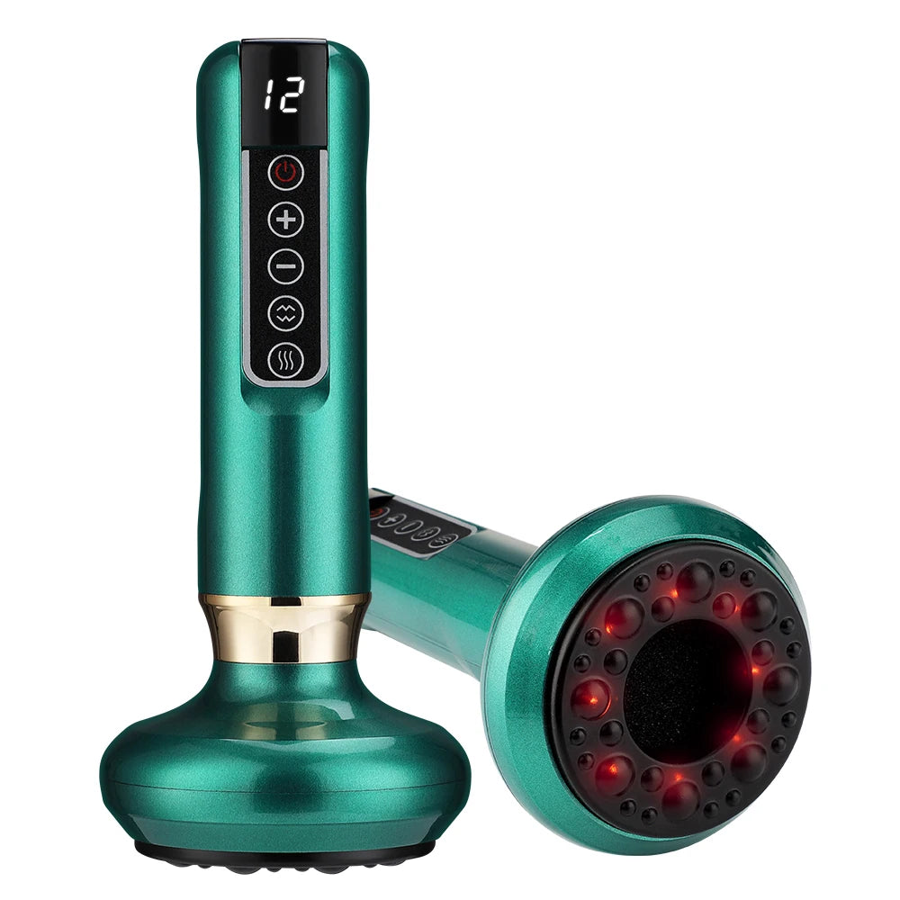 Electric Cupping Massager Vacuum Suction Cup GuaSha Anti Cellulite Beauty Health Scraping Infrared Heat Body Slimming Massage