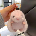 Cute Fluffy Rabbit Keychain Ring Plush Pompon Bunny Bag Pendant For Couple Car Key Ring Jewelry Gifts
