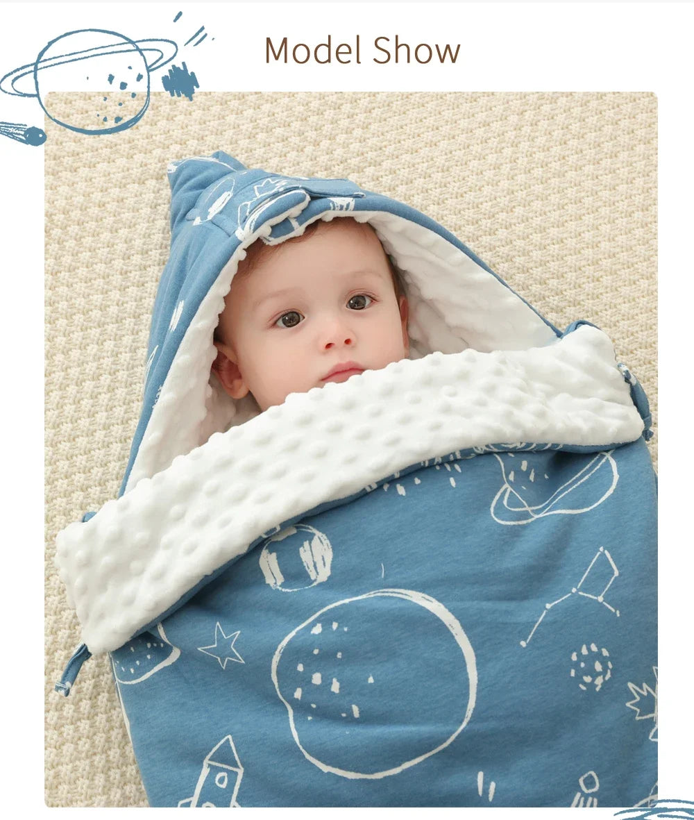 Warm Baby Stroller Sleeping Bag Fleece Prams Footmuff Infant Swaddle Wrap Envelopes For Newborns Baby Blanket 3 Colors Sleepsack