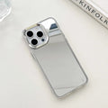 Luxury Plated Makeup Mirror Phone Case for iPhone 17/16/15/14/13/12/11 Pro Max Plus, Hard Acrylic Shockproof Frame Case