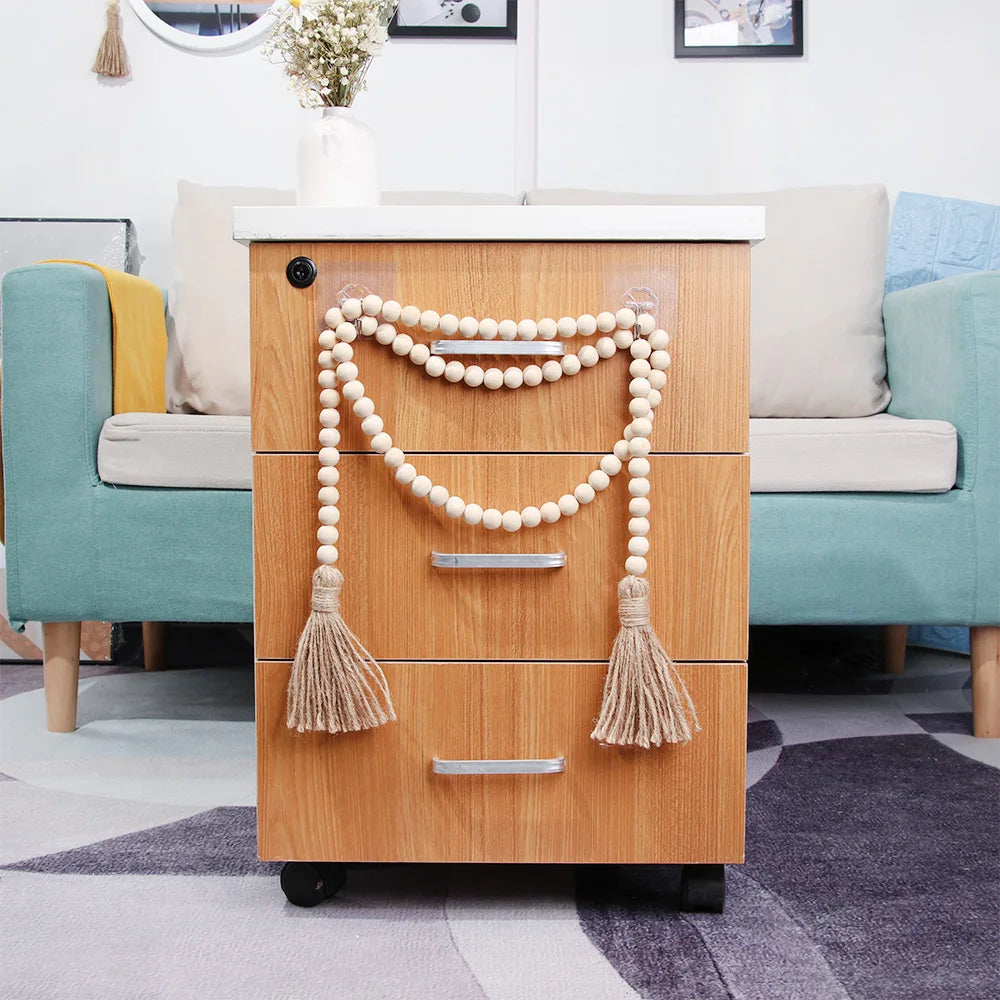 Farmhouse Wall Hanging Home Decor DIY Handmade  Tassel Bead Ornament Boho Gift with Tassels Decor Prayer Boho Beads