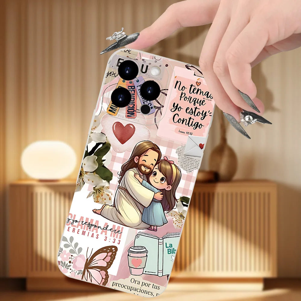 A popular creative phone case with Jesus design, compatible with iPhone 17 16 15 14 13 12 11ProMax Plus