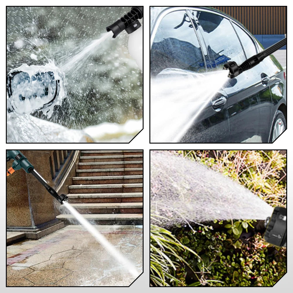 YOFIDRA 200Bar Brushless Electric High Pressure Washer Water Gun 6IN1 Cordless Car Washer Cleaning Garden For Makita Battery Pin