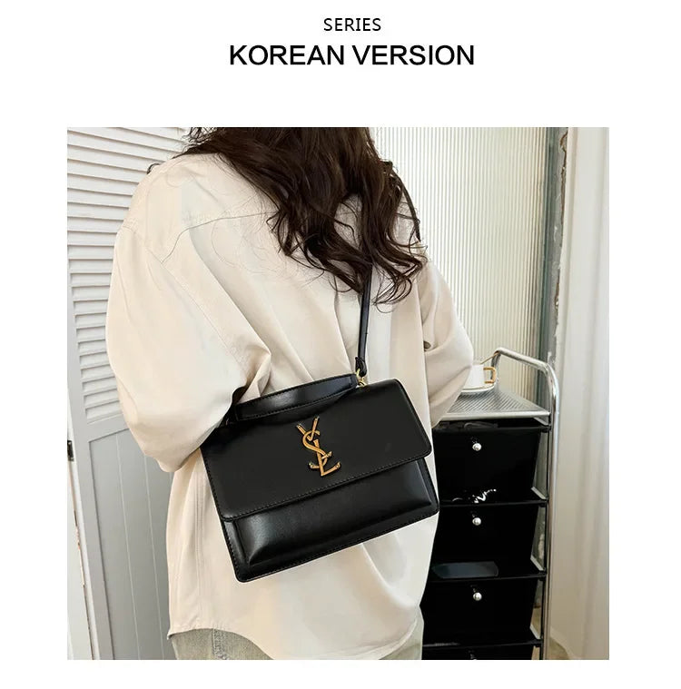 High-End Leather Women Diaper Bag Classic Designer Paris Casual Simple Vintage Trendy Design with Adjustable Shoulder Strap
