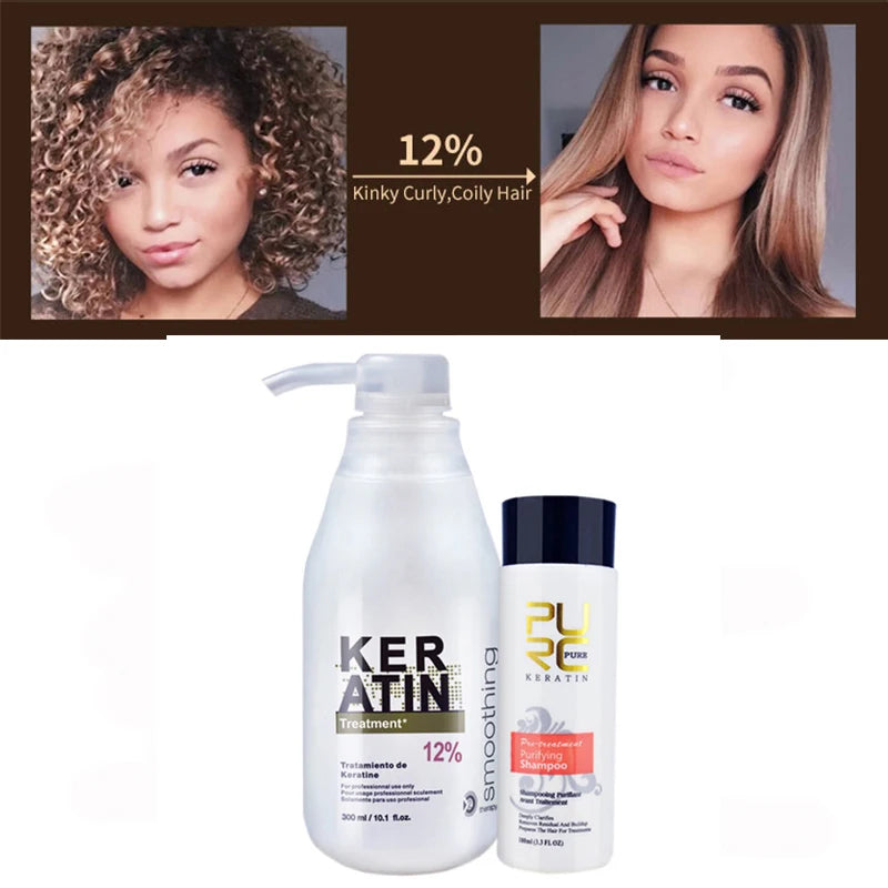 PURC 300ml Keratin Hair Straightening Cream Smoothing Softens Repairs Damaged Dryness Nutritious Hair Care Products
