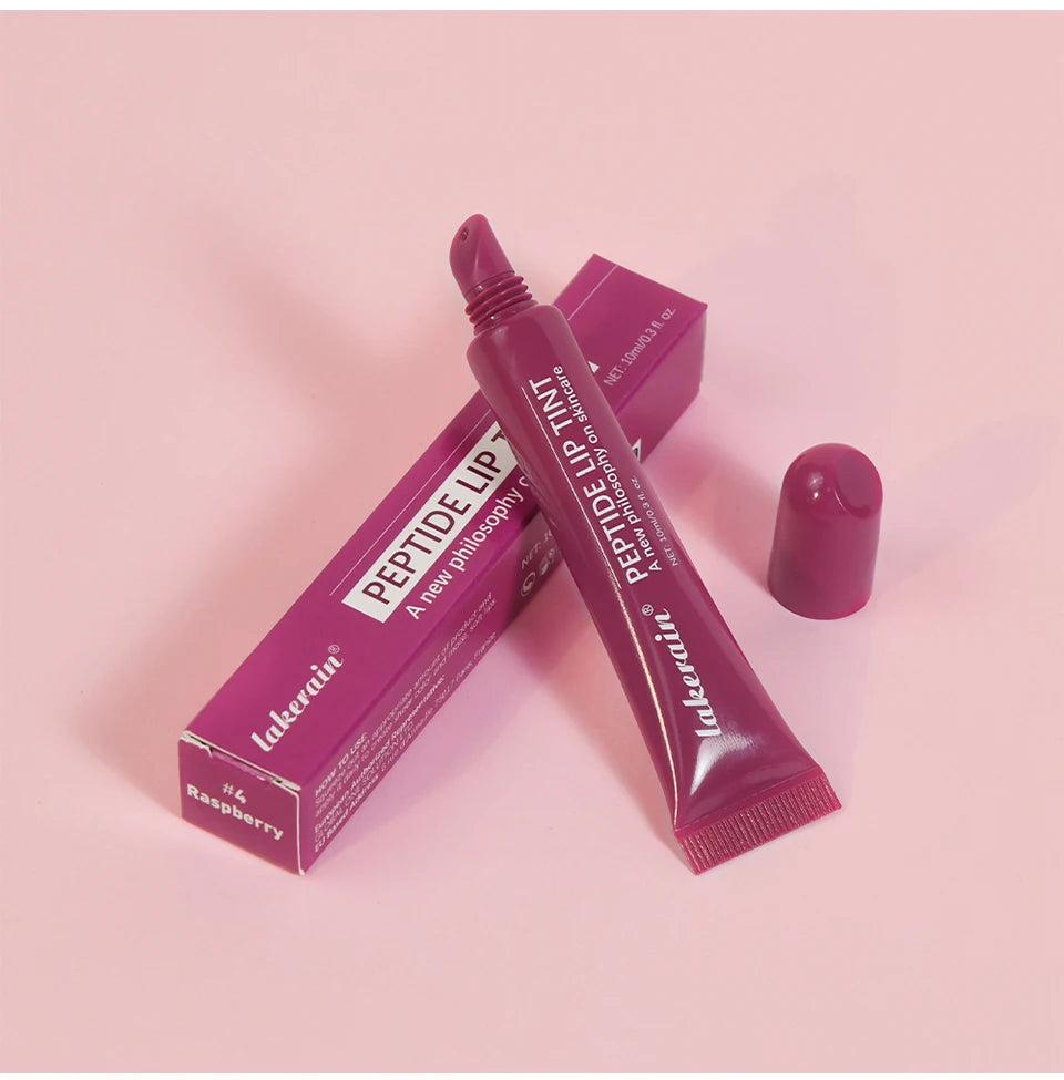 Lakerain 10ml Lip Balm Gel Texture Long Lasting Moisturizing Restore Replenish Non-Sticky Fragrance-Free Tinted Lip Serum Makeup