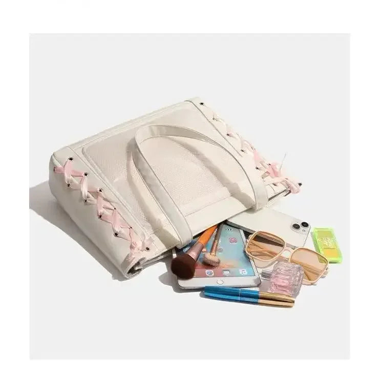 New Y2K Sweet Lolita Pink Ita Bag Women Japanese Transparent Large Capacity Tote Bag Ladies Harajuku Kawaii Handbag Aesthetic