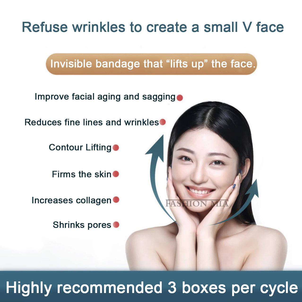 Korea Collagen Peptide Firming Essence Mask Kit V-Face Lifting Thread Mask Hyaluronic Acid Rejuvenate Whitening SkinCare