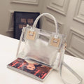 Fashion Clear Crossbody Bag Adjustable Strap Large Capacity Transparent Jelly Bag PVC Square Handbag Summer