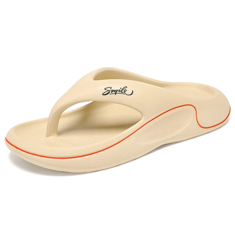 Flip-Flops for Men and Women Summer 2025 New Outer Wear Non-Slip Anti-Odor Flip-Flops Thick-Soled Beach Slippers
