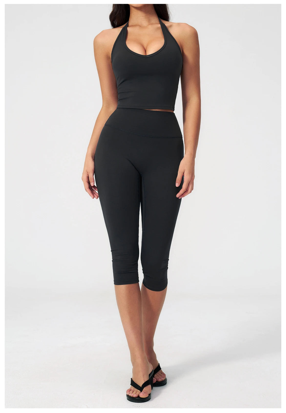 Yoga Set 2PCS Sports Set Short Sleeve Fitness Outfits Women Tracksuit Workout Clothes Running Capri Pants Gym Suit Athletic Wear