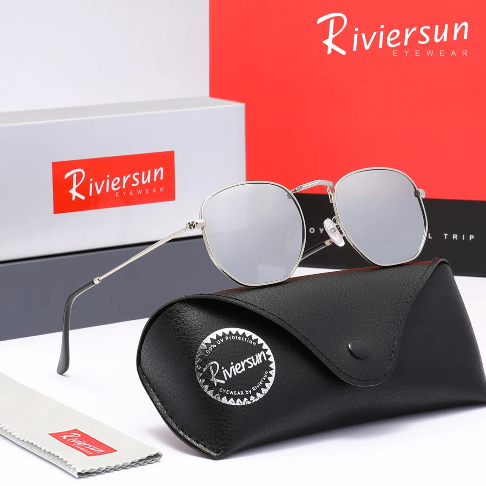 Classical Business Male Sunglasses Men Women Driving Outdoor Travel Round Frame Causal Anti-glare Retro Eyeglasses