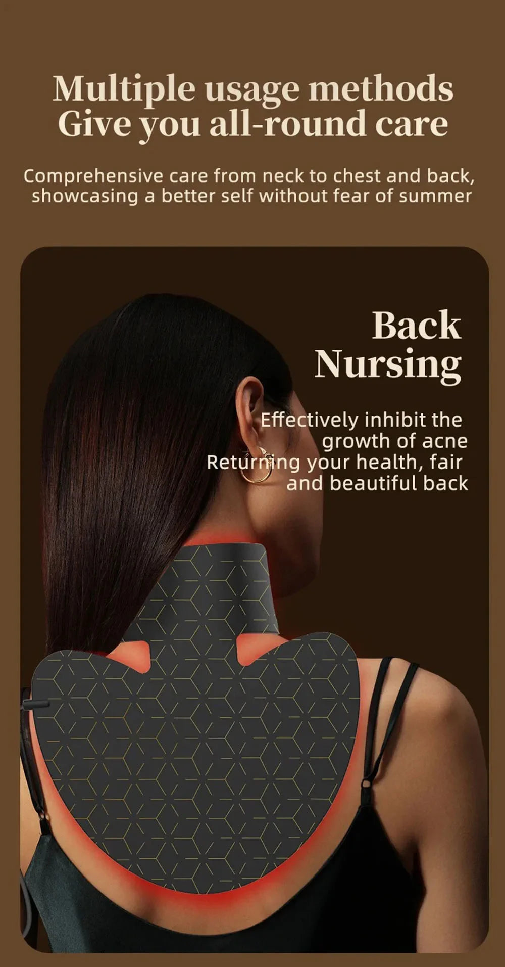 4 in 1 with Neck Led Light Therapy Infrared Flexible Soft Mask Silicone 4 Color Led Therapy Anti Aging Advanced Photon Mask New