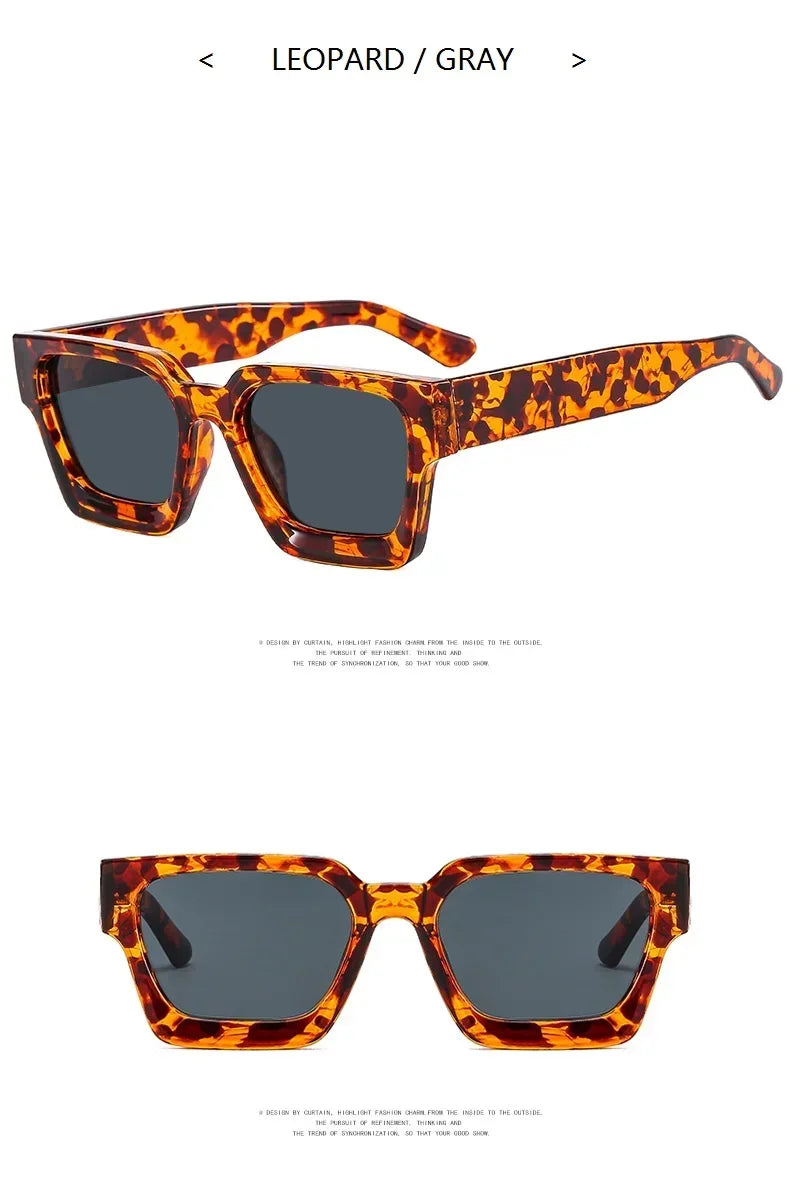 Square Vintage Sunglasses Men Women Fashion Punk Retro Brand Designer Sunglasses Driving Sun Glasses Male UV400 Goggles Shades