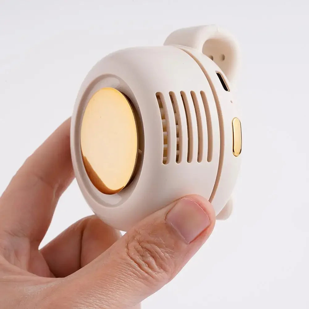 Portable Silent Bladeless Electric Fan Mini Clip On Waist Whirlwind Fan Summer Outdoor Gym Fast Cooling Rechargeable Fan