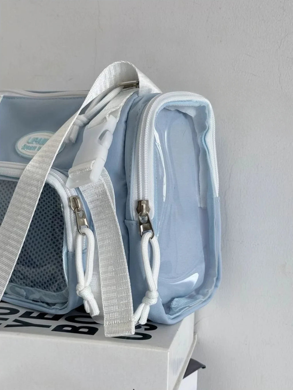 Y2K Fashion Clear Transparent Crossbody Bag Women Multipocket Itabag Summer Bucket Shoulder Bag for Students