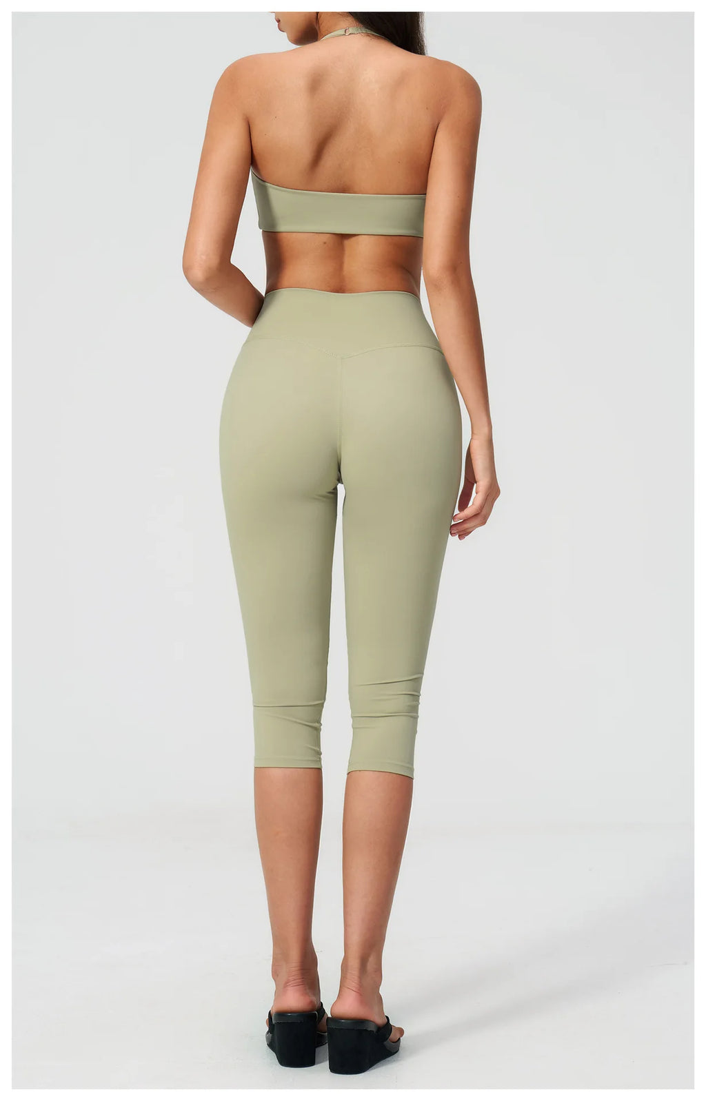 Yoga Set 2PCS Sports Set Short Sleeve Fitness Outfits Women Tracksuit Workout Clothes Running Capri Pants Gym Suit Athletic Wear