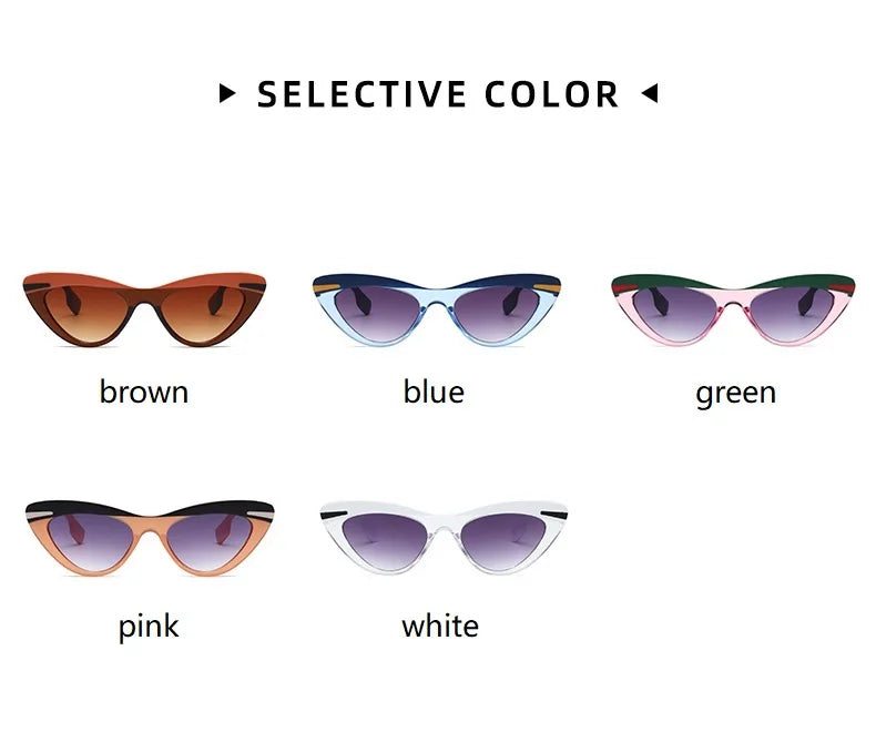 New Fashion Cat Eye Sunglasses Women Vintage Shades Brand Designer Gafas Luxury Sun Glasses UV400 Eyewear Oculos