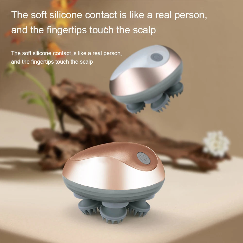 Electric Scalp Vibration Head Massager Device Relax Muscles Kneading Massage Stimulate Blood Circulation and Banish Weariness