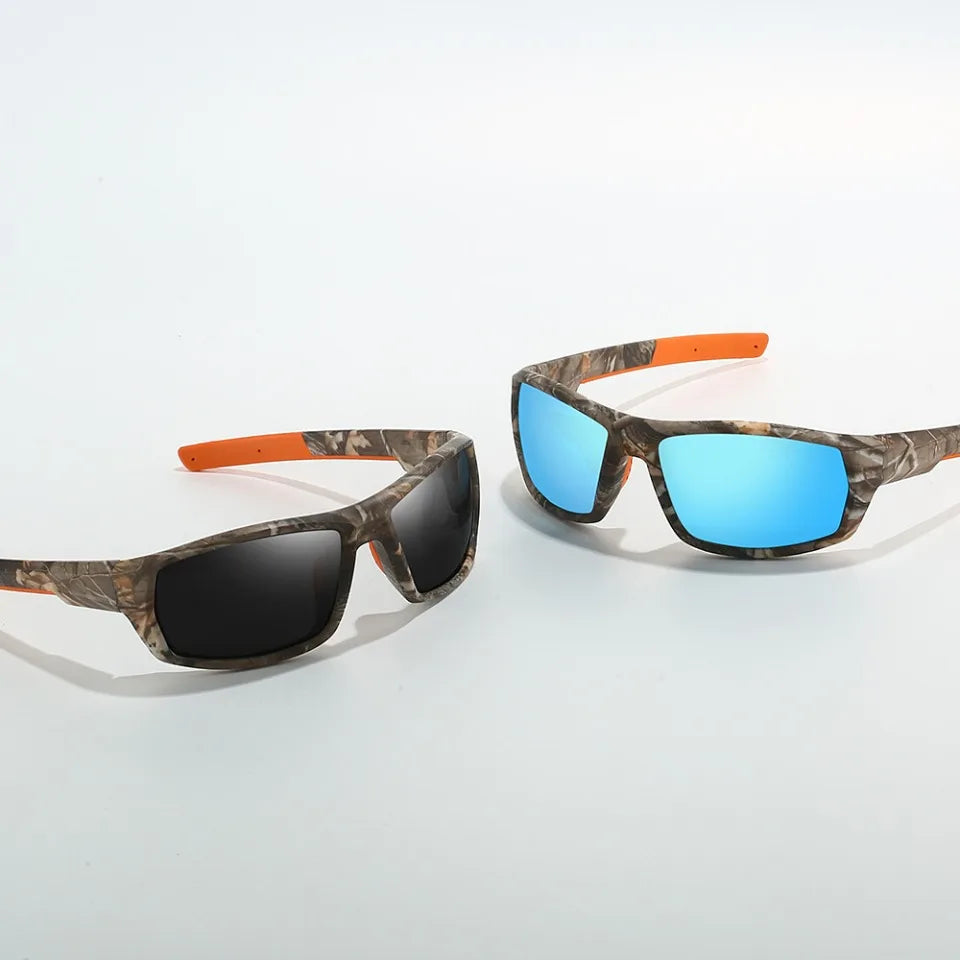 New Sunglasses for Men Sport Polarized Square Frame Camouflage Sun Glasses Driving Fishing Cycling Skiing Sun Eyewear UV400