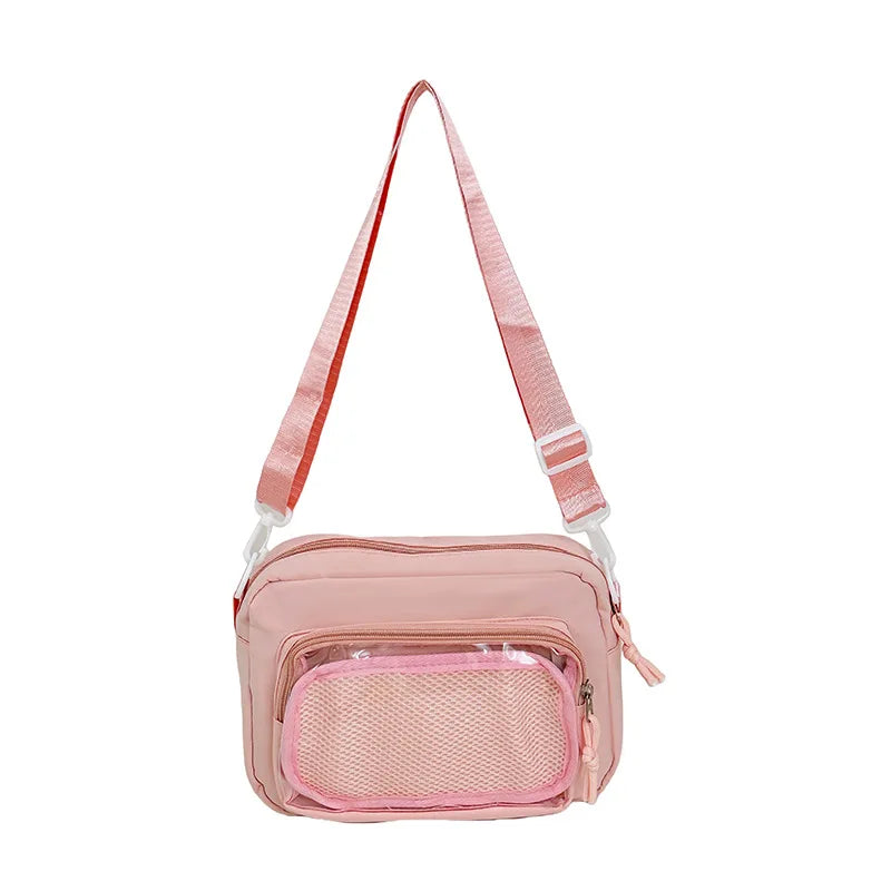 Japan and South Korea Cute Small Bag Female anime Pain Bag Pure Color Small Fresh Student Korean Simple Bag Crossbody Bag Female