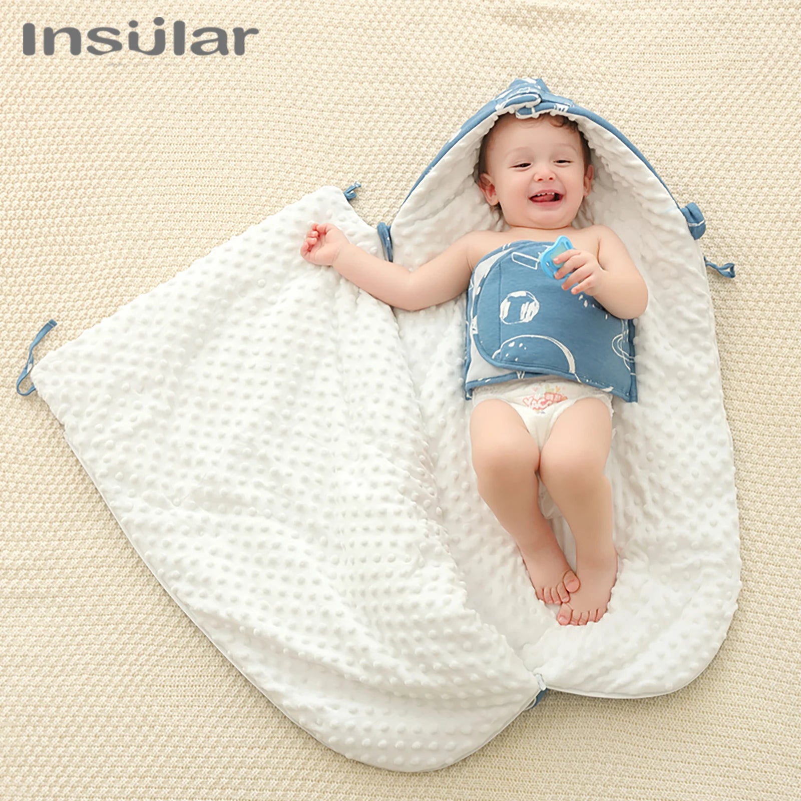 Warm Baby Stroller Sleeping Bag Fleece Prams Footmuff Infant Swaddle Wrap Envelopes For Newborns Baby Blanket 3 Colors Sleepsack