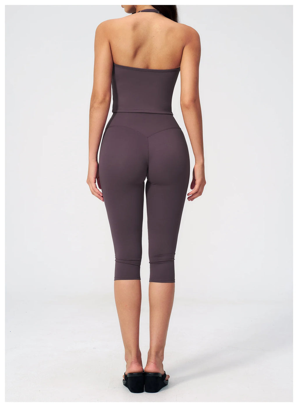 Yoga Set 2PCS Sports Set Short Sleeve Fitness Outfits Women Tracksuit Workout Clothes Running Capri Pants Gym Suit Athletic Wear