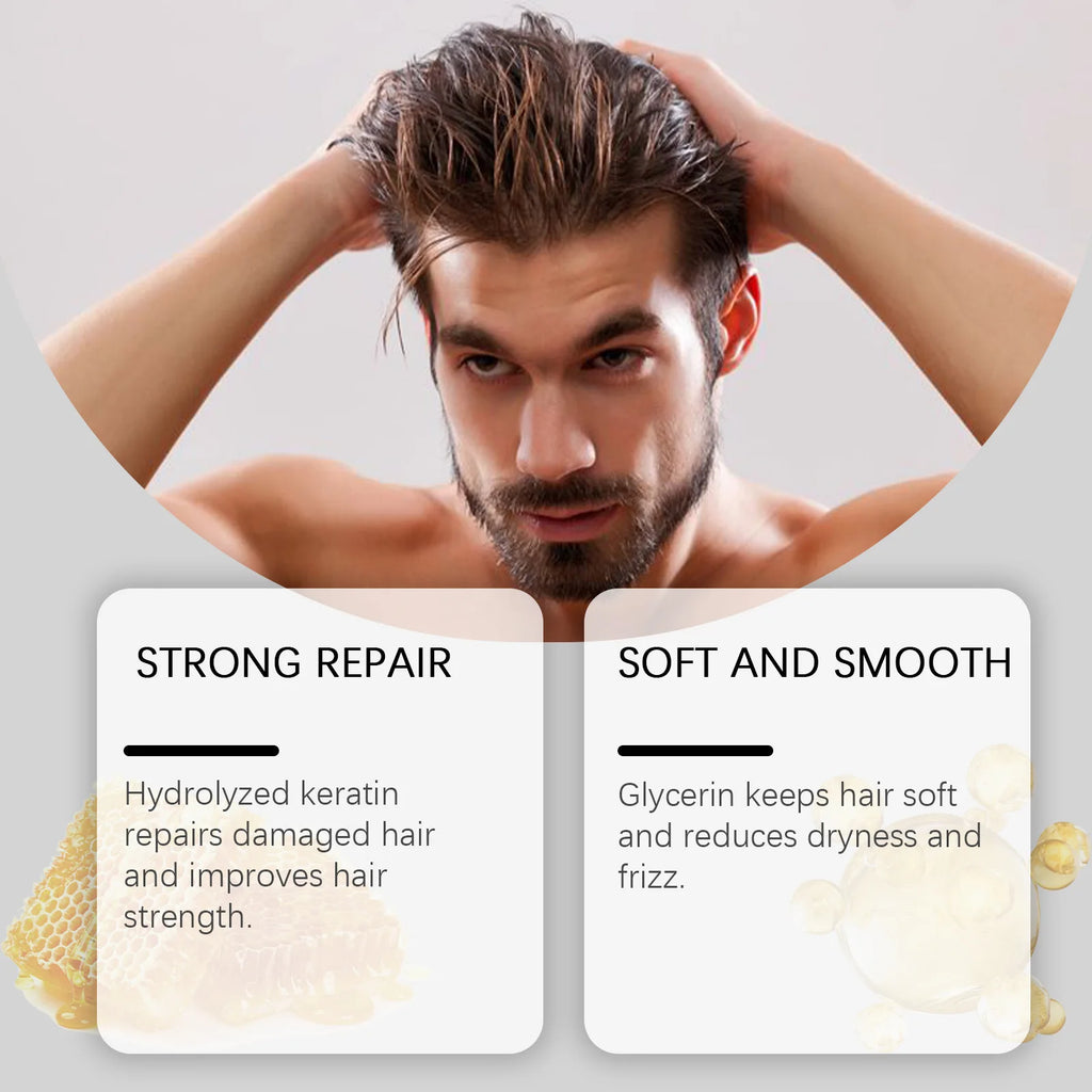 Keratin Hair Styling Cream Strong Hold Reduce Curly Matte Finished Keep Smoothing Non Sticky Improve Frizz Men Hair Shaping Gel
