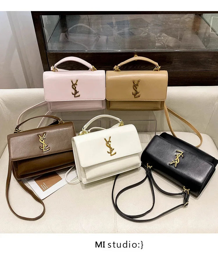 High-End Leather Women Diaper Bag Classic Designer Paris Casual Simple Vintage Trendy Design with Adjustable Shoulder Strap