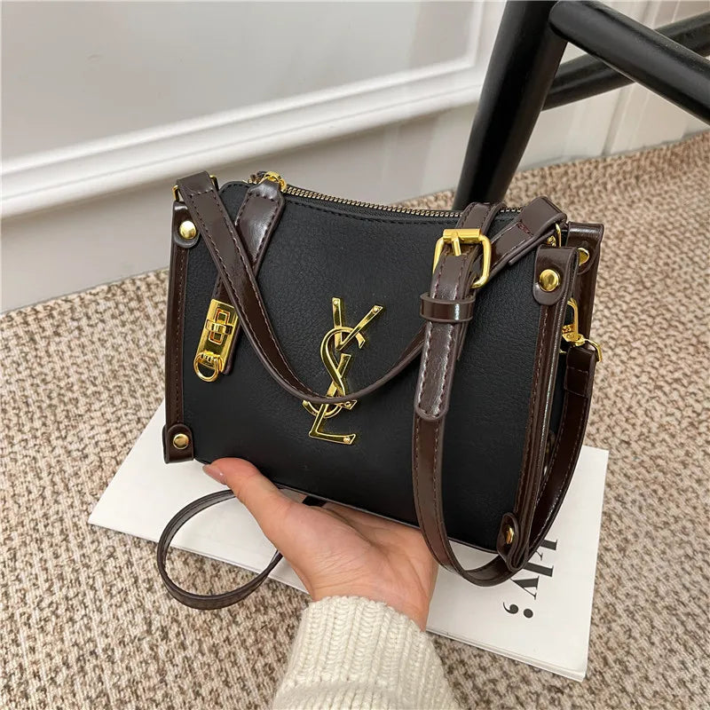 2026 New Korean Style Retro Mini Square Crossbody Bag Shoulder Top Handle Purse Textured Everyday Tote for Women