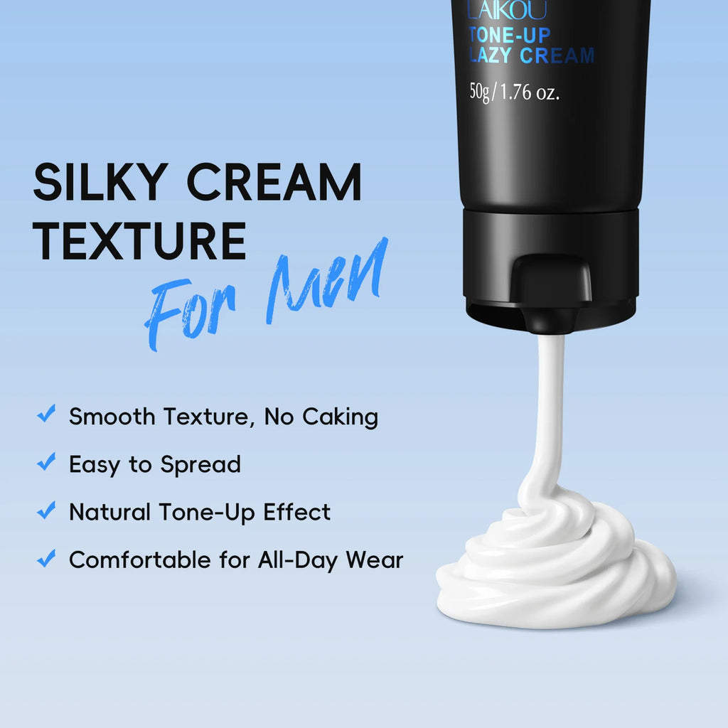 LAIKOU Men BB Cream Revitalising Nourishing Brighten Cream Natural Whitening Face Foundation Tone Up Cream Lazy Concealer 50g