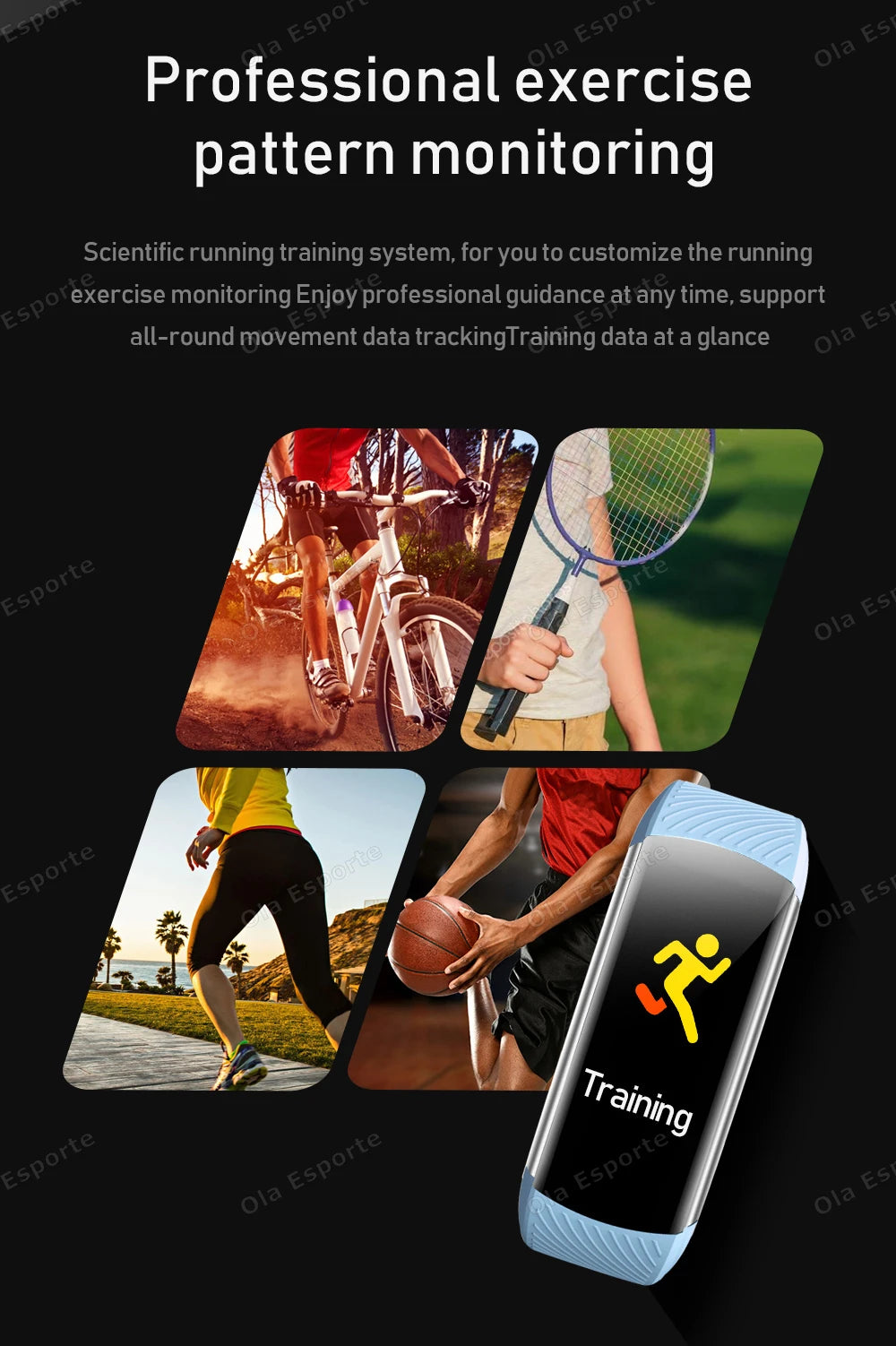Smart Watch Men Women Bluetooth Step Counting Sports Bracelet Fitness Tracker Heart Rate Blood Pressure Sleep Smart Bracelet New