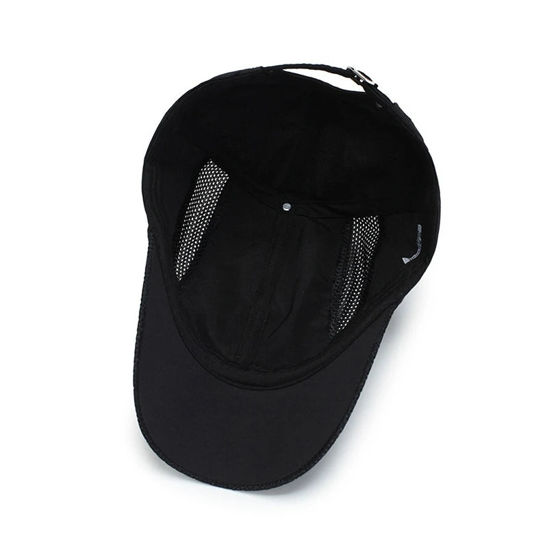 Quick-Dry Baseball Cap - Adjustable, Moisture-Wicking Sun Hat for Outdoor Sports & All Seasons