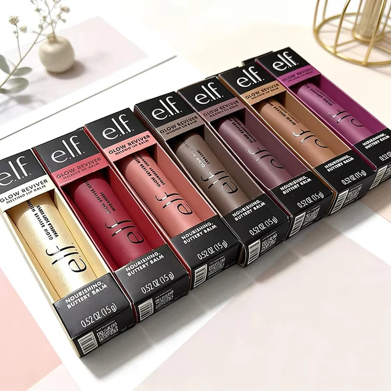 Elf New Glow Reviver Lip Gloss Candy Divine Wine Tinted Lightweight Moisturizing Nutritious Lip Oil Plump Lip Makeup Cosmetics
