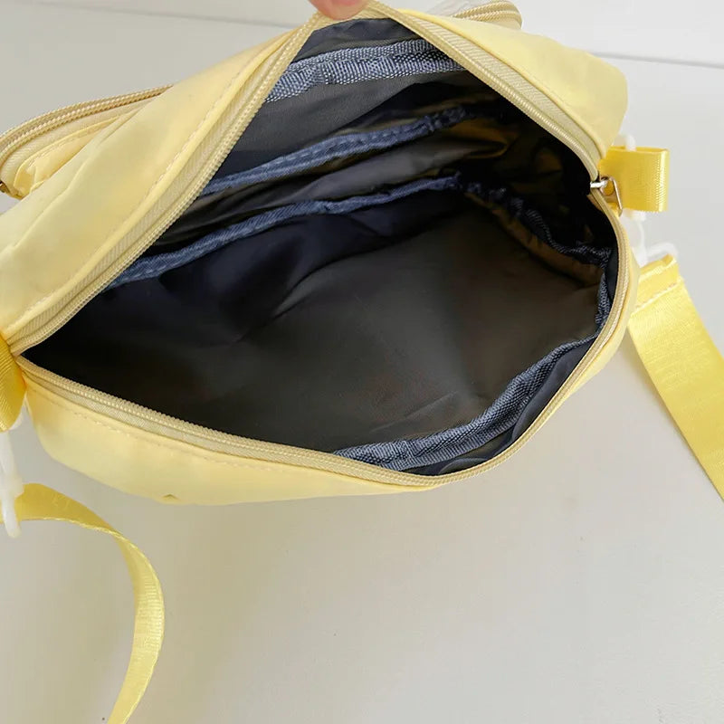 Japan and South Korea Cute Small Bag Female anime Pain Bag Pure Color Small Fresh Student Korean Simple Bag Crossbody Bag Female
