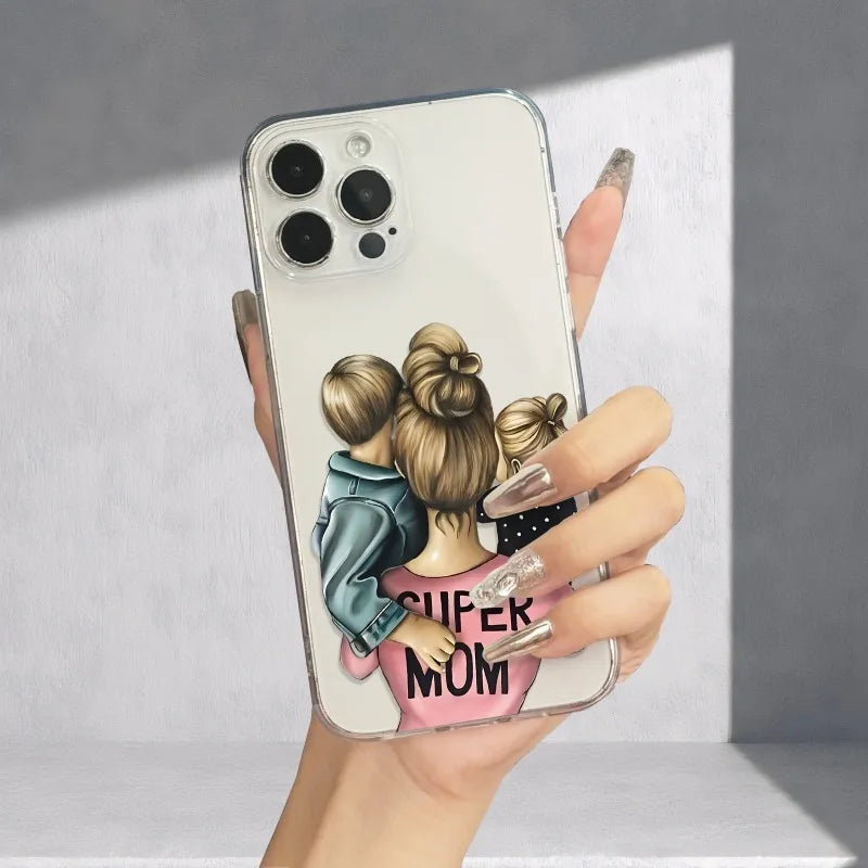 Harmony mother pattern UV printing mobile phone case 360 degree full protection iPhone 11 12 13 14 Pro Max 15 16 series