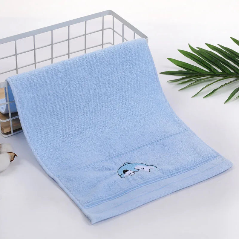 Large Children's Cartoon Animal Primary Baby School Students Face Towel Soft Absorbent Household Bath Towels for Baby Kids Gift