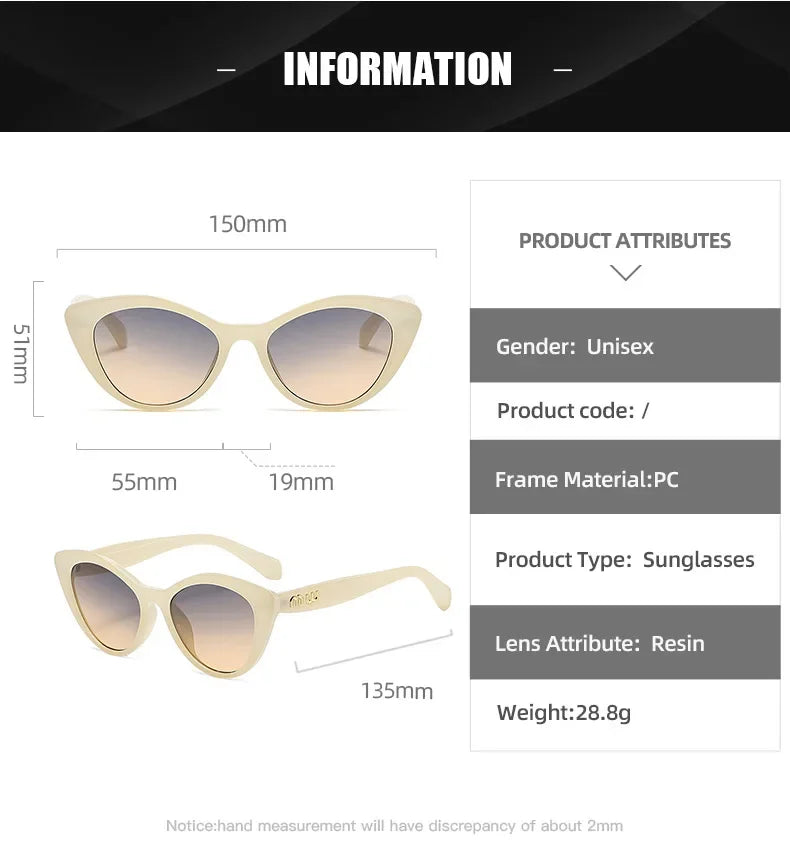 2026 New Fashion Cool Sunglasses Women Luxury Brand Letters Anti Strong Light Vintage Cat Eyes Sun Glasses Ladies Gafas UV400