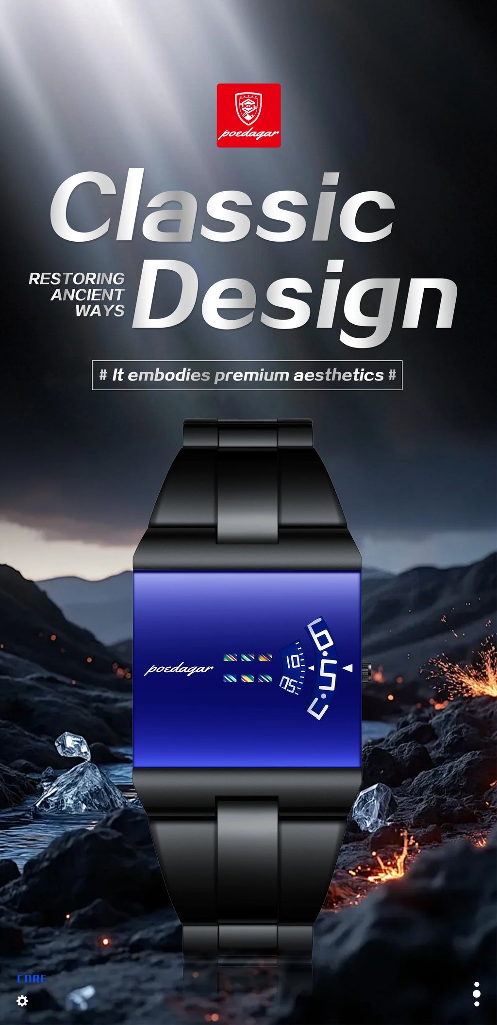 POEDAGAR Top Unique Men Clock Waterproof Fashion Casual Man Wristwatch Stainless Steel Original Sport Quartz Men's Watches Reloj