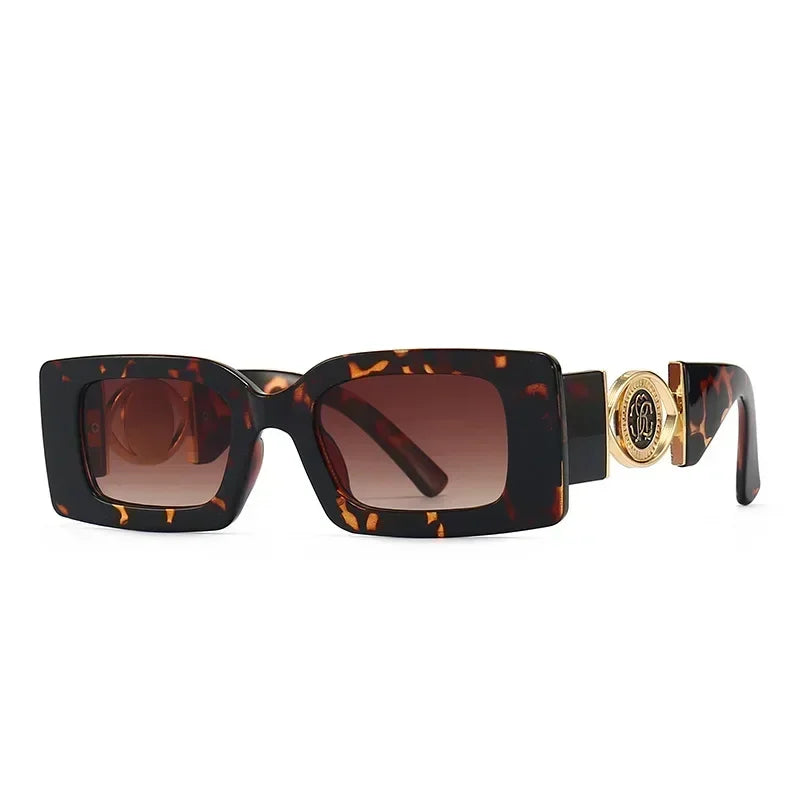 2026 New Retro Square Sunglasses for Women Men Flower Decoration Fashion Ladies Sun Glasses Ins Hot Shading Eyewear UV400